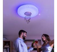 Plafonnier LED Lumiere Variable Musique Bluetooth