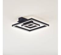 Lindby LED Plafonnier Madamo (Moderne) en Noir Aluminium e. a. pour Salon & Salle à manger (à 2 lampes,), Eclairage Lampe Luminaire Plafond Eclerage