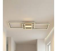 Plafonnier LED Mairin Lindby, dimmable, gris, Salon / Salle à manger, Aluminium, Moderne, Plafonnier LED