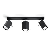 Plafonnier Acier Noir GU10 3 Merida