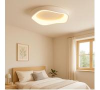 Plafonnier LED métal blanc “ARINA”, 36W, lumière réglable 3000/4000/6000K, Ø40 cm, style nordique.
