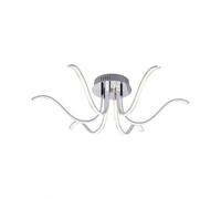 Plafonnier LED Métal Chrome B : 67 CM 3000 K Moderne Deckenleuchte Salon