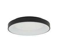 Plafonnier LED Métal Noir Bain Ø48 CM Blanc Neutre 60 W Deckenleuchte Rond