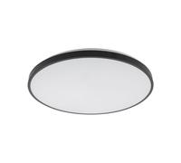 Plafonnier LED Métal Noir Bain IP44 B : 49 CM Rond 32 W Deckenleuchte Blendarm