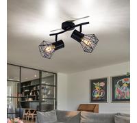 Plafonnier LED Mobile Noir Clients Chambre Grille Spot Bâton Cage Lampe