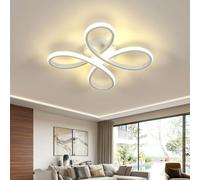 Plafonnier LED Moderne, 30W Lampe de Plafond Blanc Créatif Floral Design, Lumière Neutre 4500K, Luminaire Plafonnier pour Chambre, Salon, Cuisine, Couloir, 30CM