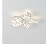 Plafonnier Led Moderne 40 W En Forme De Feuille,50 Cm De Diamètre,Blanc Mat,Pour Chambre,Bureau Et Salle À Manger-Blanc Chaud 4000