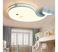 Plafonnier LED moderne à intensité variable avec télécommande, éclairage intérieur en forme de dauphin, lampe suspendue, garçon, fille, chambre d'enfant, chambre à coucher, salle à manger, lustre
