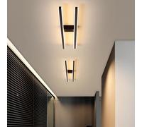 Plafonnier LED moderne à intensité variable, éclairage d'intérieur élégant pour studio, couloir et entrée, luminaires décoratifs noirs, 58 cm, parfaits pour les armoires et les espaces de vie