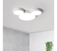 Plafonnier LED Moderne à intensité Variable en Acrylique en Forme de Souris, Design créatif, Montage encastré, 58 cm de Long, idéal pour la Chambre d'enfant, la Maternelle ou Le ja