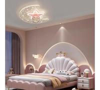 Plafonnier LED Moderne à Intensité Variable pour Chambre d'enfant, avec Télécommande, Luminaire Décoratif D'intérieur en Verre, Idéal pour Un Salon, Une Chambre, Pink