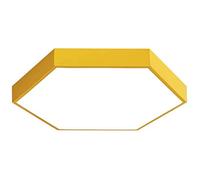 Plafonnier LED Moderne avec télécommande, intensité Variable, Forme hexagonale, en métal, Montage encastré, Abat-Jour Blanc, pour Couloir, escalier, Foyer - Lumière Chaude Jaune 50 cm (lumière ch