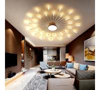 Plafonnier LED moderne Dimmable en métal et acrylique Spirale Flower Design Changement de couleur CeilinLampe g (Or 30+1) Luminaire d'intérieur créatif