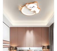 Plafonnier LED Moderne en Forme d'ours avec télécommande, idéal pour Une Salle de Jeux, Une Chambre d'enfant, Un Jardin d'enfants ou Un hôtel.