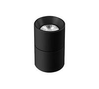 Plafonnier LED Moderne en métal avec Abat-Jour en Aluminium, Forme Circulaire, Montage encastré, idéal pour Un Salon, Une Chambre ou Un hôtel, Noir, 110 V-120 V, 11,7 cm de Hauteur