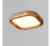 Plafonnier Led Moderne Et Épuré, Style Crème, Lumière Bleue À Spectre Complet Pour Un Confort Visuel Optimal, Lampe de Chambre, Luminaires de Salon, Crème, 50 Cm/Imitation Bois/50 Cm