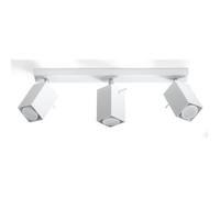 Plafonnier LED Moderne MERIDA 3 GU10 - Blanc - SOLLUX - Minimaliste - Industriel