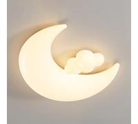 Plafonnier Led Moderne Semi-Encastré Pour Chambre, Lampe de Plafond En Acrylique Style Lune Crème, Luminaire À Fixation Près Du Plafond/B