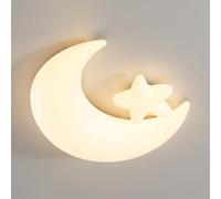 Plafonnier Led Moderne Semi-Encastré Pour Chambre, Lampe de Plafond En Acrylique Style Lune Crème, Luminaire À Fixation Près Du Plafond/Un