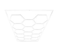 Plafonnier LED Hexagonal 14 Lampes & Cadre Garage Magasin Salle Nid d’abeille Blanc G