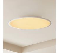 Plafonnier LED Narima Lindby, dimmable, gris, Cuisine, Matière Plastique, Moderne, Plafonnier LED