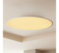 Plafonnier LED Narima Lindby, dimmable, gris, Cuisine, Matière Plastique, Moderne, Plafonnier LED