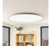 Plafonnier LED Narima Lindby, gris, Cuisine, Matière Plastique, Moderne, Plafonnier LED