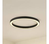 Plafonnier LED Neor Lucande, dimmable, noir, Couloir, Métal, Moderne, Plafonnier LED