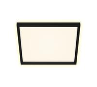 Plafonnier LED noir lampe de salon panneau de plafond carré avec rétro-éclairage, rétro-éclairage, 22W 3000Lm blanc chaud, LxLxH 42,2x42,2x4 cm