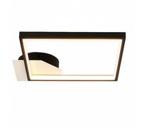Plafonnier LED noir Lampe de salon Plafonnier design, 19W 2150lm blanc chaud, LxH 29 x 4,7 cm
