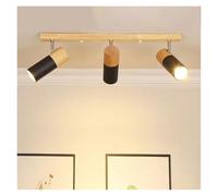 Plafonnier LED Nordique en Bois, à Une tête et Trois Spots orientables, pour Salon, Chambre, Salle à Manger, vestiaire, luminaire Moderne