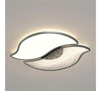 Plafonnier LED Nordique Moderne, plafonnier encastré avec Motif de Feuilles, en Acrylique, pour Chambre, Salon, Salle à Manger, avec Interrupteur Mural