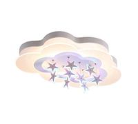Plafonnier LED nuage étoiles, design créatif nordique, design dessin animé, intensité variable, protection des yeux, idéal pour une chambre d'enfant ou un salon