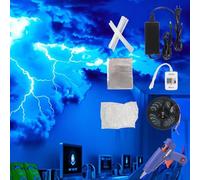 Plafonnier LED Nuages, synchronisation Musicale, Effet Orage, veilleuse 3D colorée, Lampe Nuage d'orage LED, pour Chambre, Plafond, Salle de Jeux, fête, 2 m / 6,6 pi