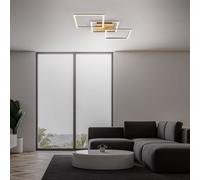 Plafonnier LED Or-Marron 77x37cm 30W Chaud Réglable 3 Niveaux Dimmable