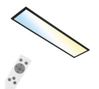 Plafonnier LED Panel Smart 3000lm CCT WiFi App 28W Dimmable 100cm Noir