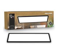 Plafonnier LED panneau salle de bain plafonnier plat indirect IP44 58x20cm noir