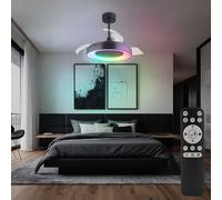 Plafonnier LED Plafond Dimmable Rvb Changement de Couleur à Droite Rotation À
