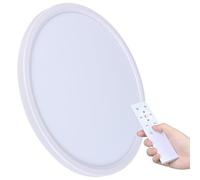 Plafonnier LED, Plafonnier à Intensité Variable Plat avec Télécommande, 3000 K - 6500 K, CRI ≥ 80 IP54 Étanche, 24W/ 2160LM, Lampe Ultra-Fine pour Chambre à Coucher, Salon, Chambre d'Enfant, Cuisin
