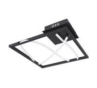 Plafonnier LED Plafonnier blanc noir métal ALU 41,7x41,7 cm Salon