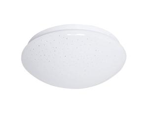 Plafonnier LED plafonnier lampe de salon rond blanc avec effet étoile, métal plastique, 1x LED 8 watt 560 lm blanc chaud, DxH 21,5 x 7,8cm
