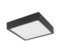 Plafonnier LED Plafonnier noir Métal Opale Variable L 14,5 cm Salon