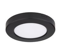 Plafonnier LED plafonnier salon lampe couloir avec CCT-commutation, noir et blanc, 6W 400lm blanc chaud-blanc froid, D 12,6 cm