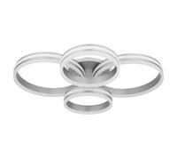 Plafonnier LED plafonnier salon lampe salle à manger lampe design, métal acrylique gris, télécommande dimmable CCT, 90W 4200Lm 2700-6000K, L 85 cm