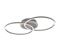 Plafonnier LED plafonnier télécommande dimmable avec changeur de couleurs RGB salon, métal, RGB LED 30W 3350Lm 3000K, LxlxH 60x35x8 cm