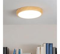 Plafonnier LED plastique en bois de pin blanc Salle de bains Cuisine 22,5 cm 4400 K couleur de lumière réglable Plafonnier éblouissant couloir LARA