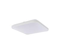 Plafonnier LED Plat Blanc Métal IP44 2900lm Carré Chambre LUKE
