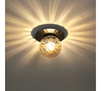 Plafonnier LED pour boule de verre moderne noir or LED plafonniers lustre éclairage pour la maison balcon luminaires intérieurs