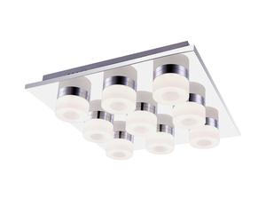 Plafonnier LED pour chambre d'amis, spot annulaire, lumière chromée, Globo 42504-9