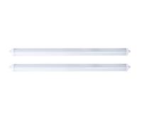 Plafonnier LED pour pièces humides, lampe de baignoire, lampe de garage LED, tube LED, raccordement en série, protection contre les jets d'eau, 1x LED 36W 4320lm blanc neutre, L 120 cm, lot de 2